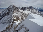 Leatherman, Badrock, and Church. Already some good sized cornices forming on the west ridge.