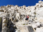 Making our way up the north ridge of Mount Carillon.