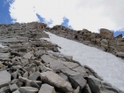 Sean climbing the north face of Mount Whitney.