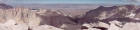 Panoramic view looking east from Mount Whitney, with Mount Russell on the far left.