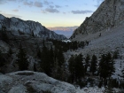 Lone Pine Lake in the distance, about to run out of light.