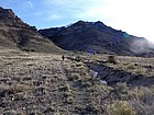 Hiking toward the mouth of north Jones Creek.