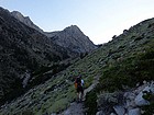 Heading up the trail in the Shepherd Creek drainage.