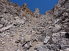 Michael descending Williamson's west face gully.