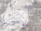 Map of the route, 6 miles round trip with 1500' elevation gain. 