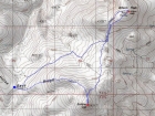 Map of the route, 6 miles round trip with 1500' elevation gain.