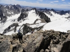 Leaving the summit of Gannett Peak.