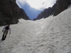 Chris climbing Mount Helen's northwest gully.