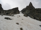 Chris descending Mount Helen's northwest gully.