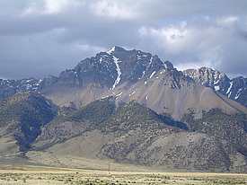 Lost River Peak and the famous Super Gully. 