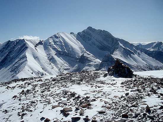 The north face of Borah from the summit of Al West Peak.