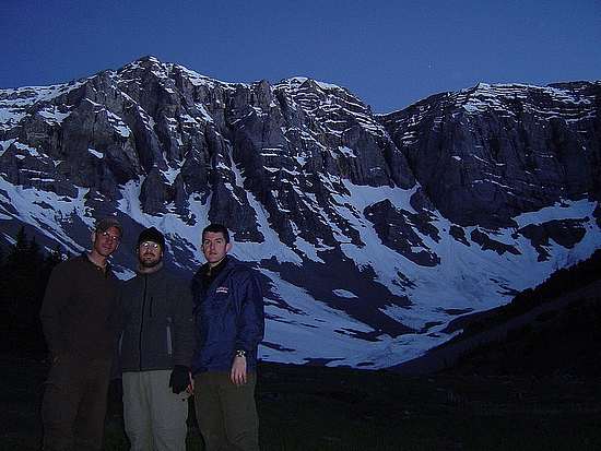 Evening view from our campsite at the base of Mount Breitenbach.