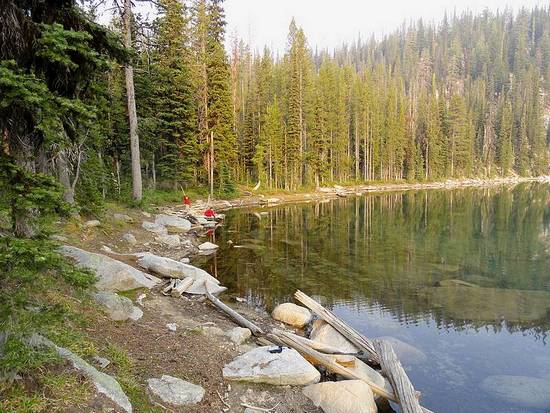 Playing at Curtis Lake