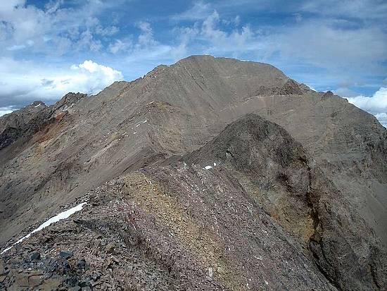 Looking up the South Ridge of Kent Peak.