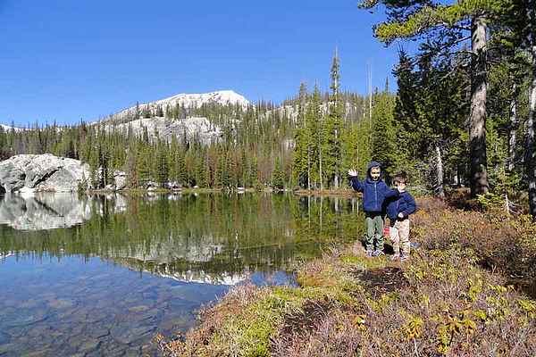 The boys at Langer Lake.