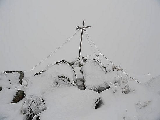 Packer Butte summit marker.