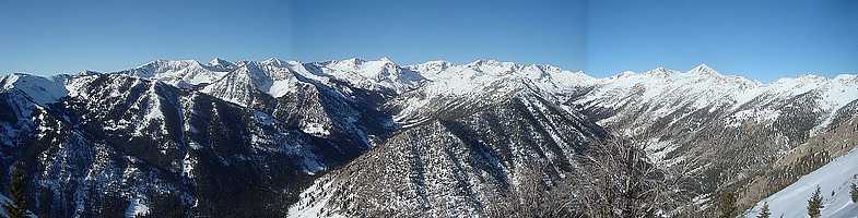 Panoramic view looking east from the south ridge of THE CONE.