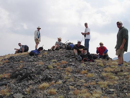 Lunch break on the summit of South Wet Peak.